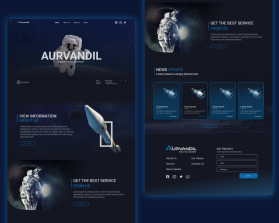 Web Design Entry 2174051 submitted by hendris10 to the contest for Aurvandil run by Aurvandil
