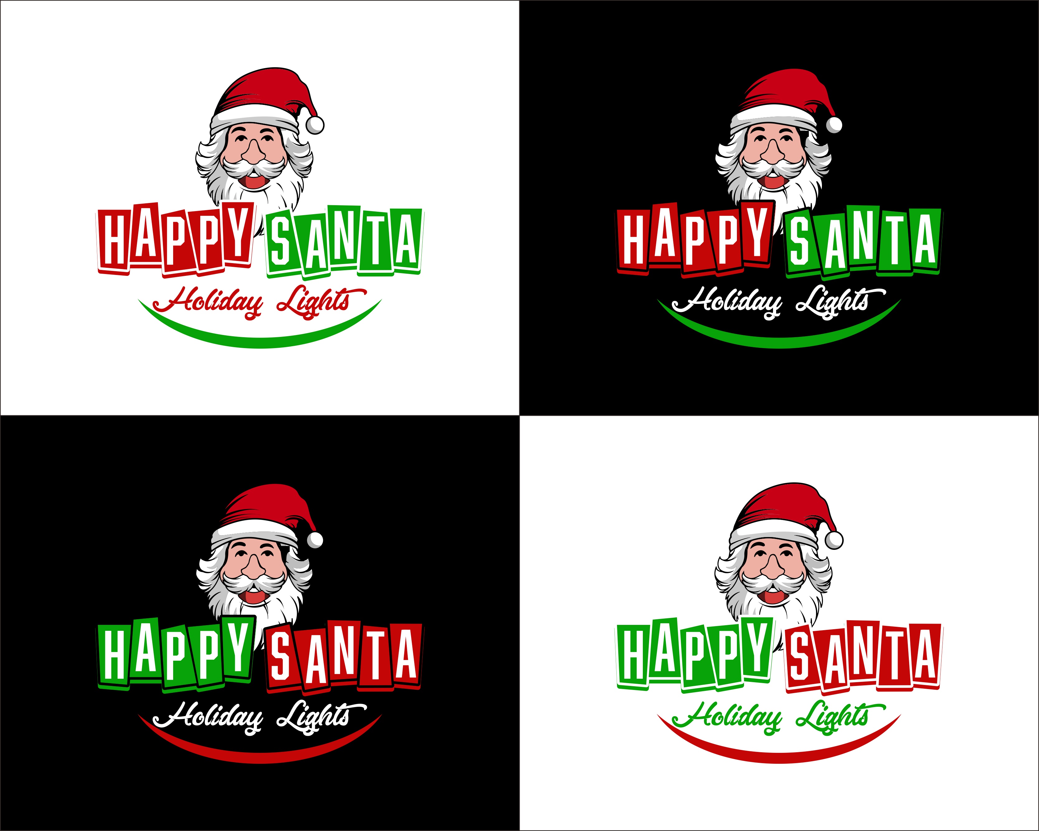 Logo Design entry 2209570 submitted by Jalal46 to the Logo Design for Happy Santa Holiday Lights run by HappySanta