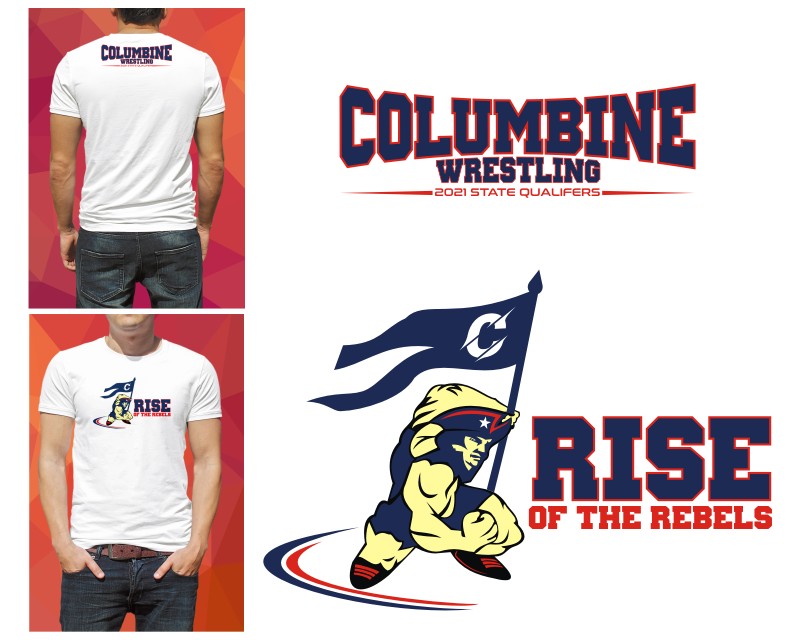 T-Shirt Design entry 2216572 submitted by Bintanglaut27 to the T-Shirt Design for Columbine Wrestling run by Skelevision