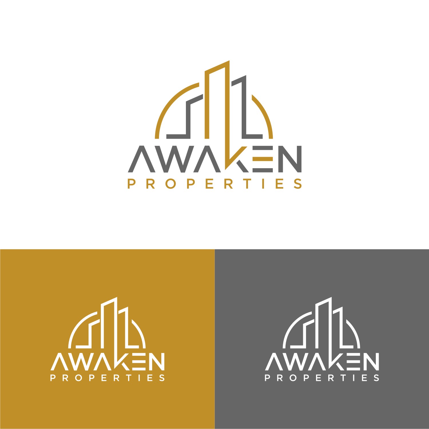 Logo Design entry 2360390 submitted by BLACK DEVIL to the Logo Design for AWAKEN PROPERTIES run by RomeoMike73