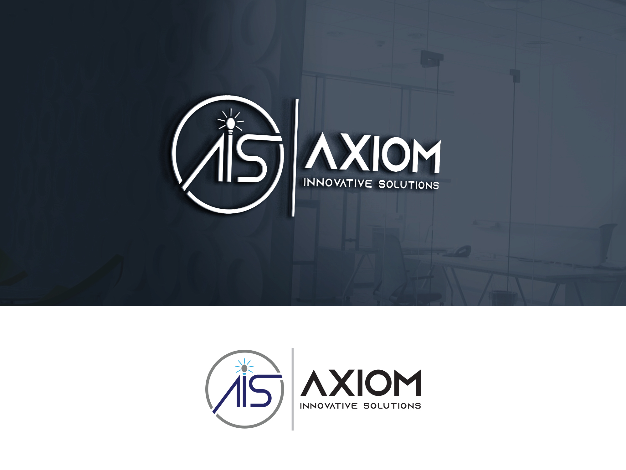 Logo Design entry 2362515 submitted by Ameer967 to the Logo Design for Axiom Innovative Solutions run by rvjr23455
