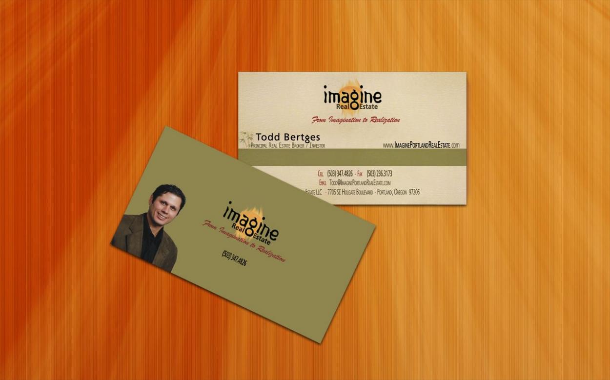 Business Card & Stationery Design Entry 149684 submitted by saifai to the contest for Imagine Real Estate run by toddbertges
