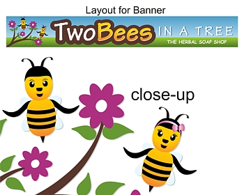 Logo Design Entry 156203 submitted by eShopDesigns to the contest for Two Bees in a Tree run by jackie99
