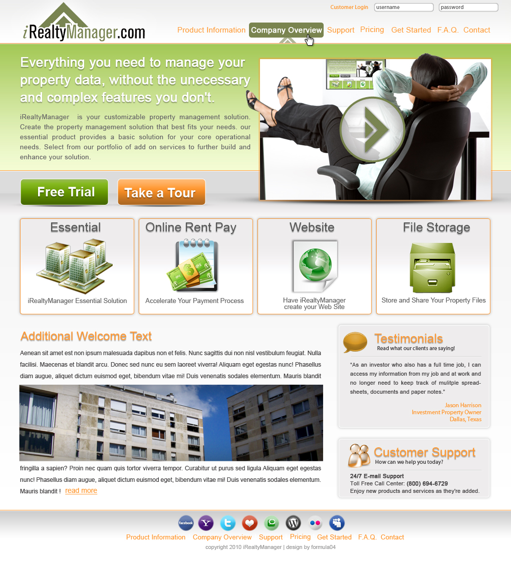 Web Design entry 236741 submitted by Form04 to the Web Design for irealtymanager.com run by tcollins