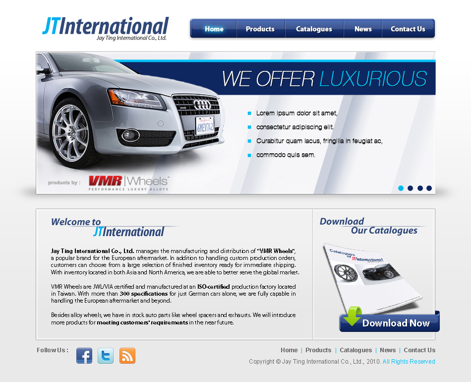 Web Design entry 254920 submitted by suke to the Web Design for Home page for JT International run by importexport