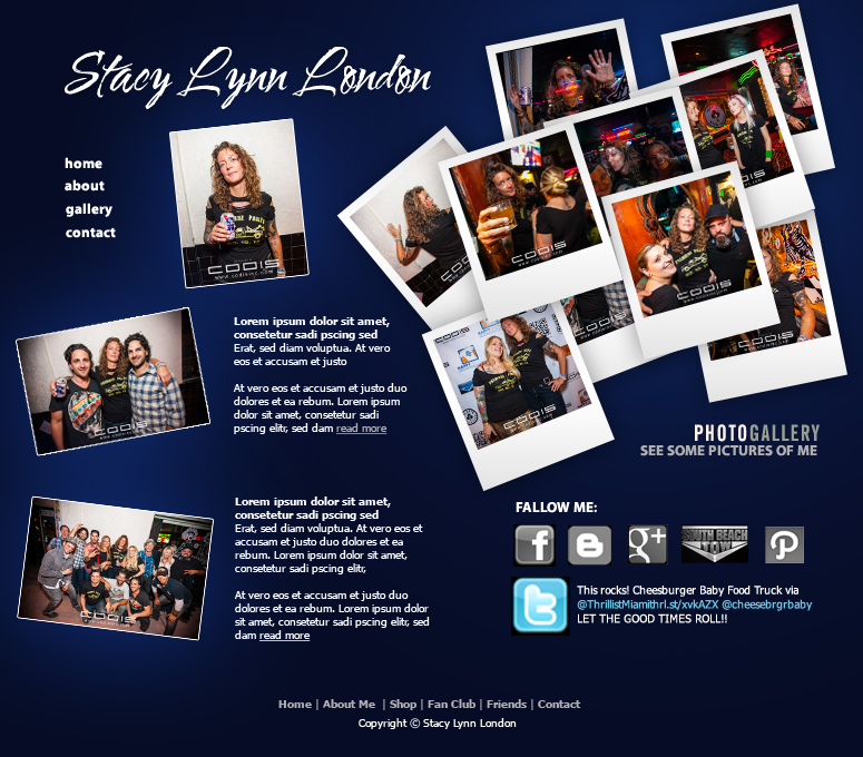 Web Design Entry 494539 submitted by adyyy to the contest for Stacy Lynn London run by stacylondon