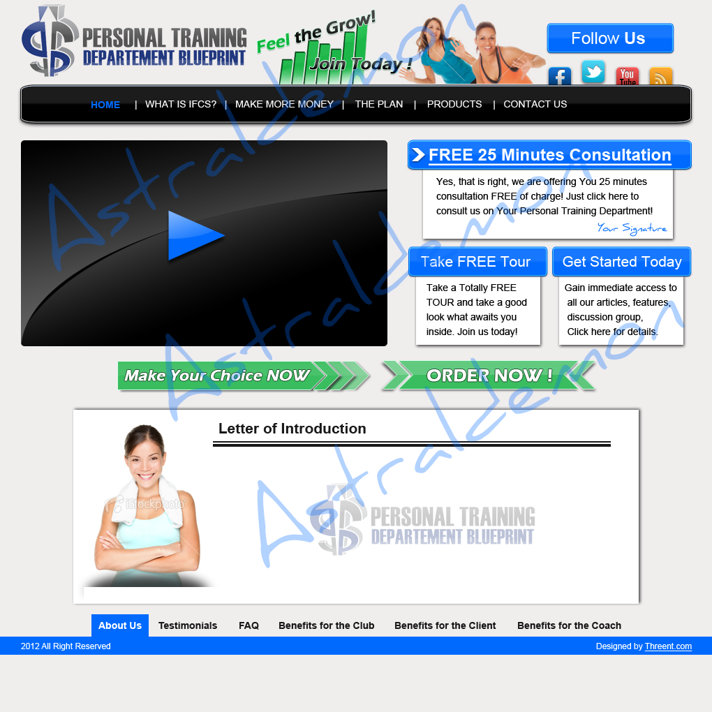 Web Design Entry 512229 submitted by astraldemon to the contest for Personal Training Department Blueprint run by DinoNick