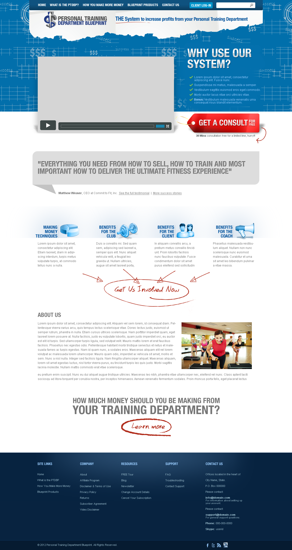 Web Design Entry 514901 submitted by Dan to the contest for Personal Training Department Blueprint run by DinoNick