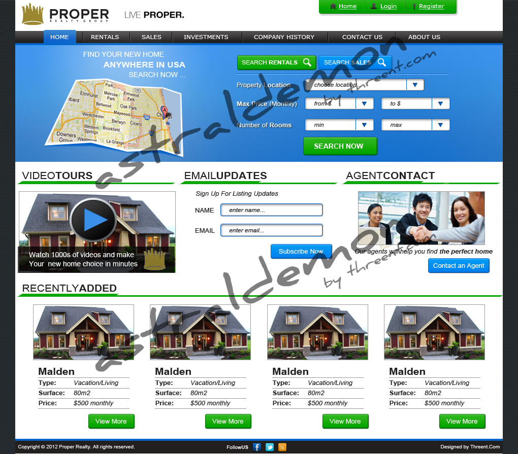Web Design Entry 520047 submitted by astraldemon to the contest for Proper Realty Group LLC. run by ProperRG