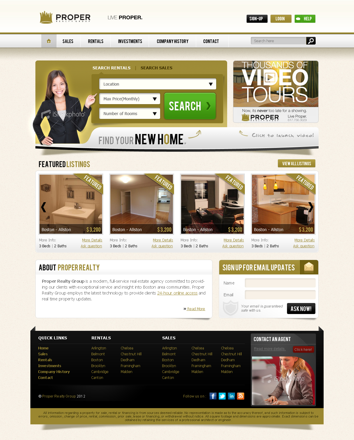 Web Design Entry 521319 submitted by jnjnnino to the contest for Proper Realty Group LLC. run by ProperRG