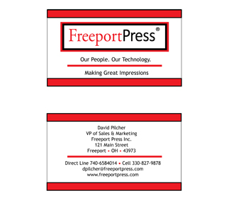 Business Card & Stationery Design Entry 546578 submitted by ddhamilton to the contest for Freeport Press Inc. run by freeportpress