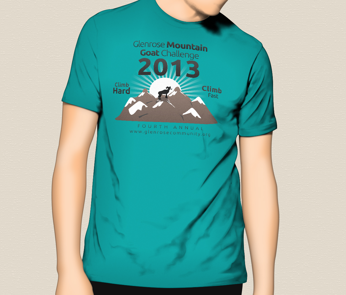 T-Shirt Design Entry 651780 submitted by wirepaper to the contest for Glenrose Mountain Goat Challenge run by GMGC