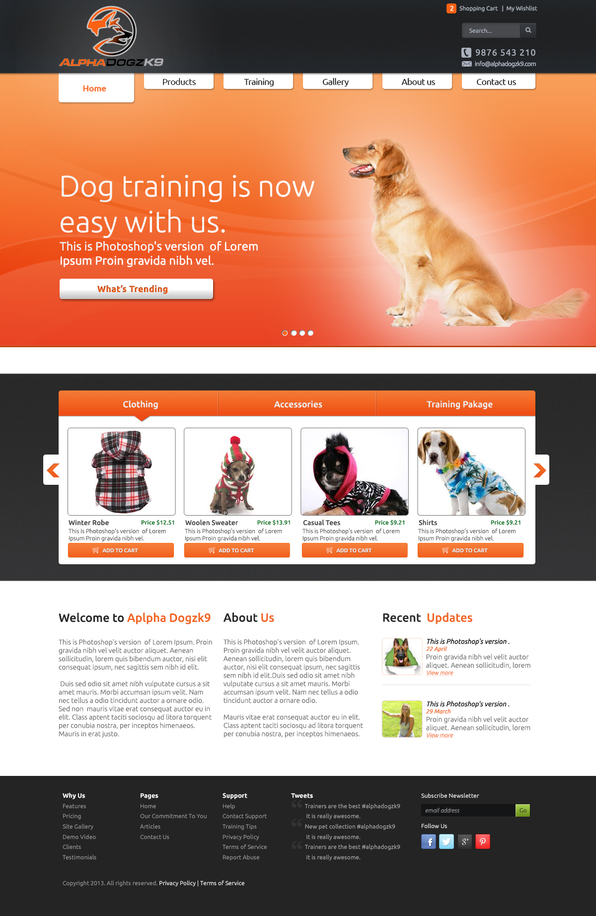Web Design Entry 704337 submitted by wirepaper to the contest for Alpha Dogs K9 LLC run by alphadogz