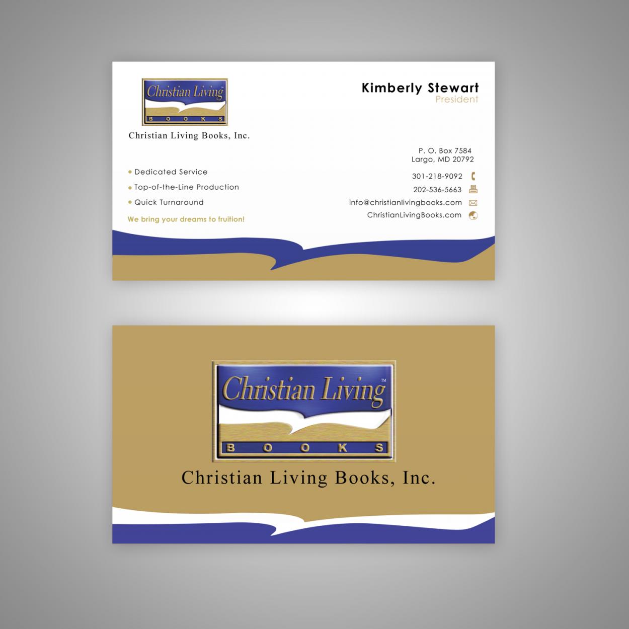 Business Card & Stationery Design entry 707660 submitted by aamirnikkiaadil to the Business Card & Stationery Design for Christian Book Publisher run by CLBPublisher