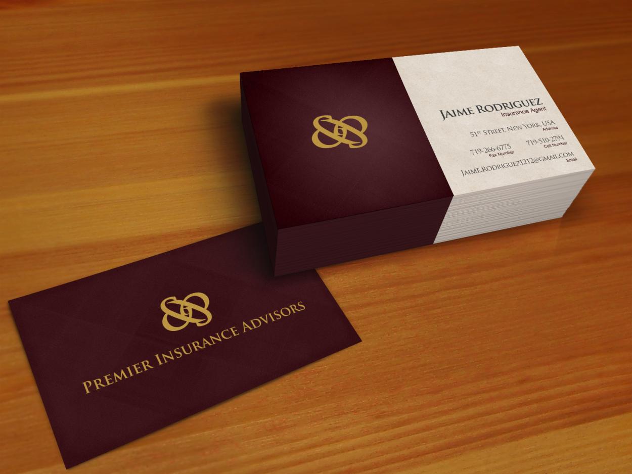 Business Card & Stationery Design Entry 754479 submitted by KaRaKteR to the contest for Premier Insurance Advisors run by jaimer1212
