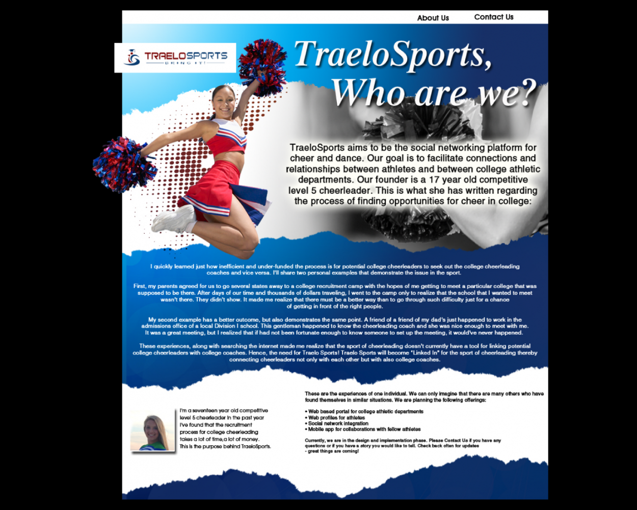 Web Design Entry 768148 submitted by crissgee to the contest for TraeloSports run by traelosports