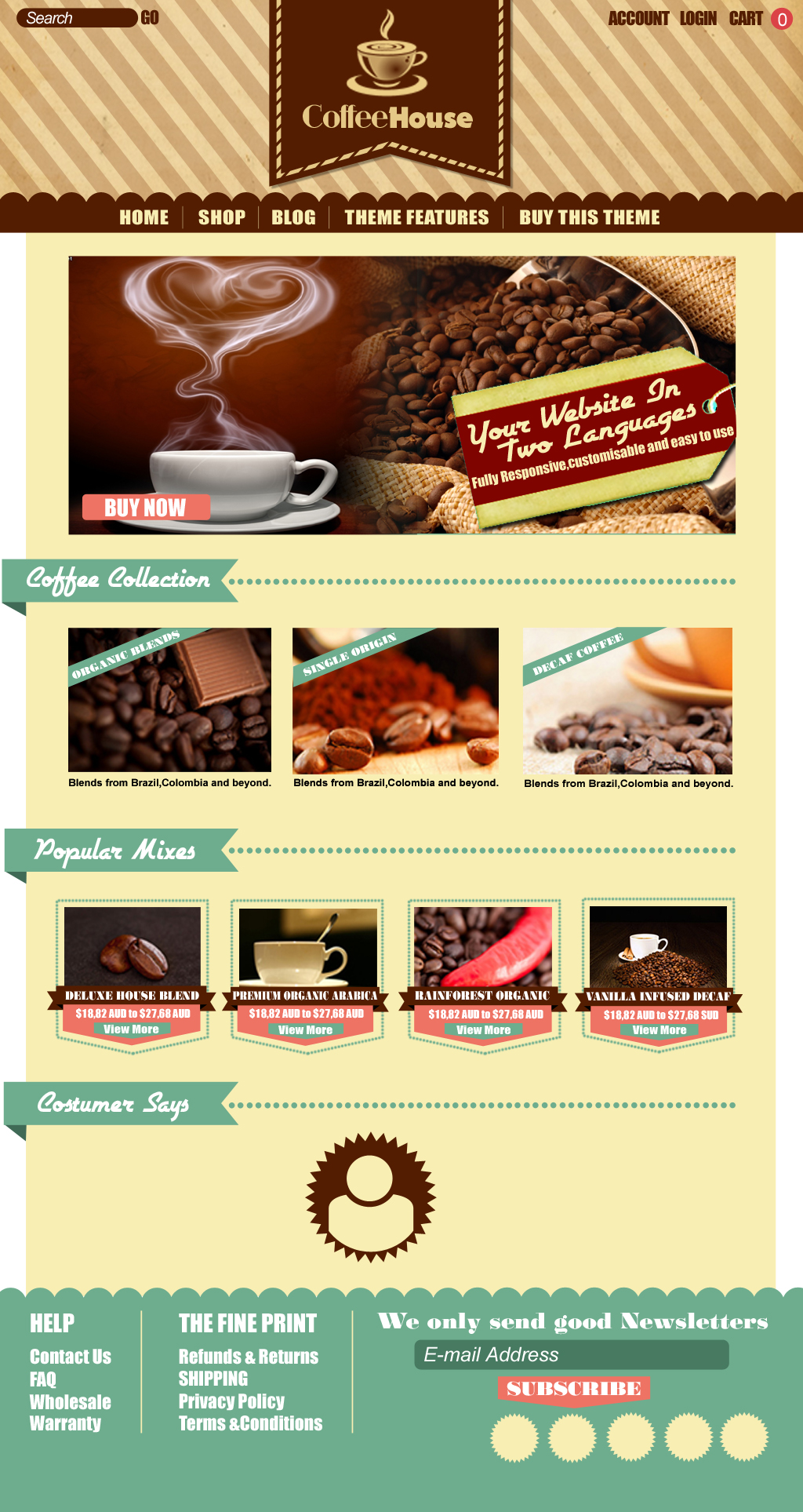 Web Design Entry 775134 submitted by AVCDSGN to the contest for Coffe House run by tritta65