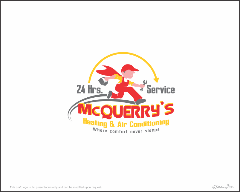 Logo Design entry 1065885 submitted by Elldrey to the Logo Design for McQuerry's 24 Hour Heating & Air Conditioning run by genuwine@claesmation