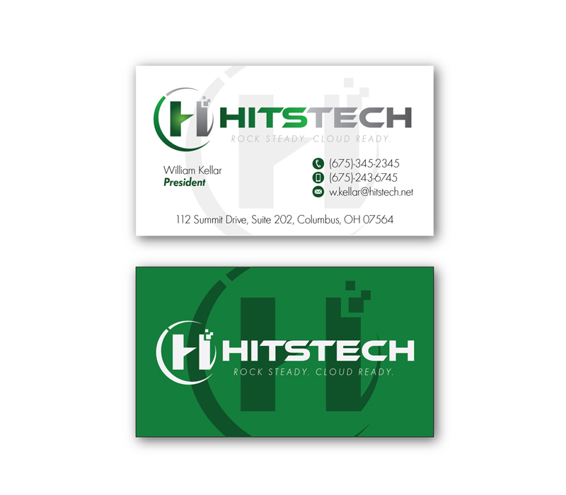 Business Card & Stationery Design Entry 1088957 submitted by JMR2013 to the contest for Hits Tech run by hitstech