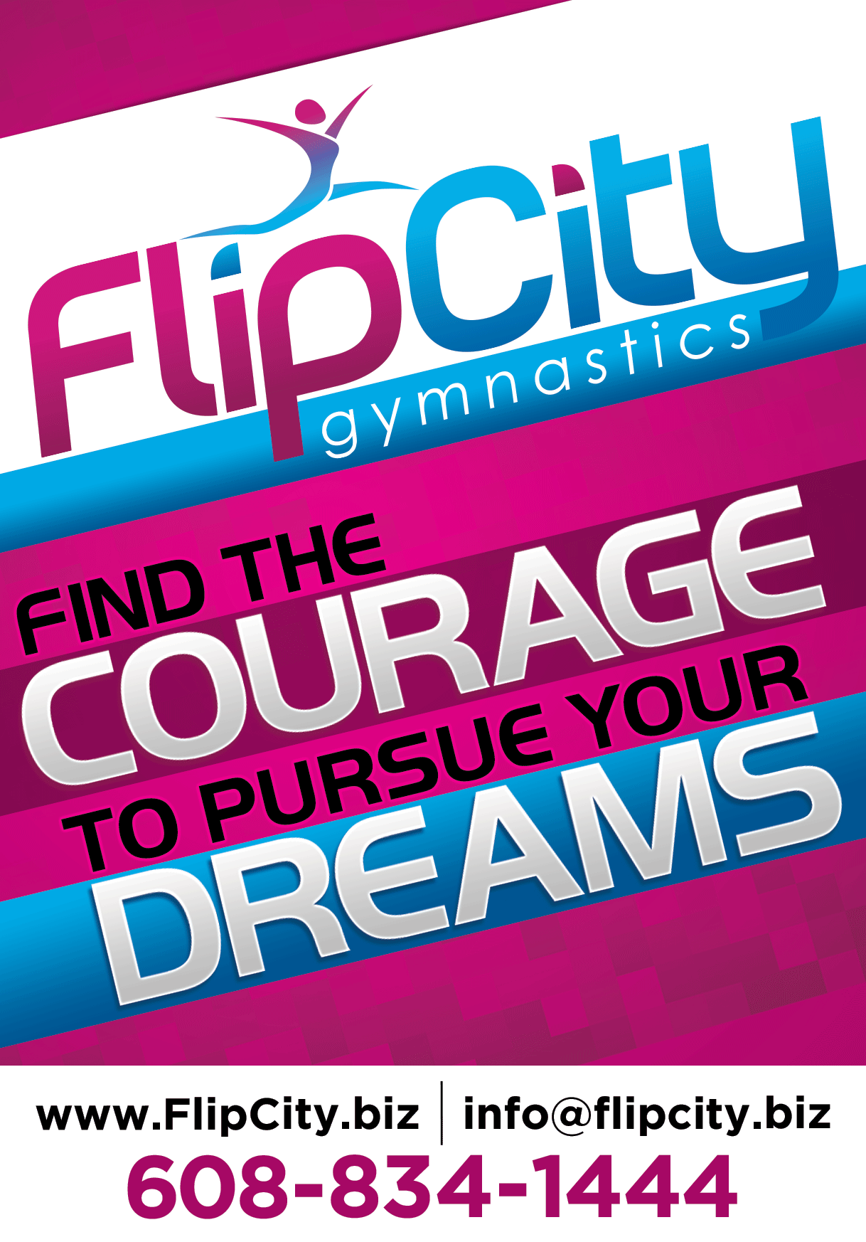 Banner Ad Design Entry 1176424 submitted by creditstothem to the contest for Flip City Gymnastics run by Katian