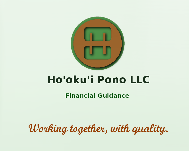 Logo Design Entry 1198806 submitted by Kevin Roddy to the contest for Ho'oku'i Pono LLC run by hregina