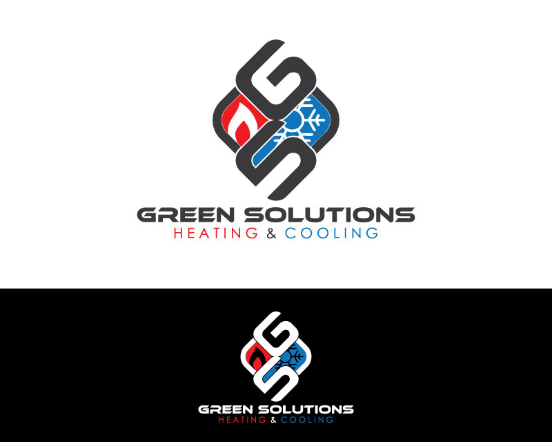 Logo Design Entry 1354914 submitted by JINKODESIGNS to the contest for Green Solutions Heating and Cooling  run by Genej123