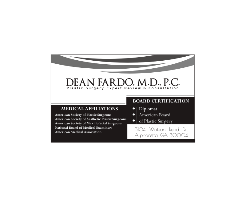 Business Card & Stationery Design Entry 1467727 submitted by Wonkberan to the contest for Dean Fardo, M.D., P.C. run by noahpaulfardo