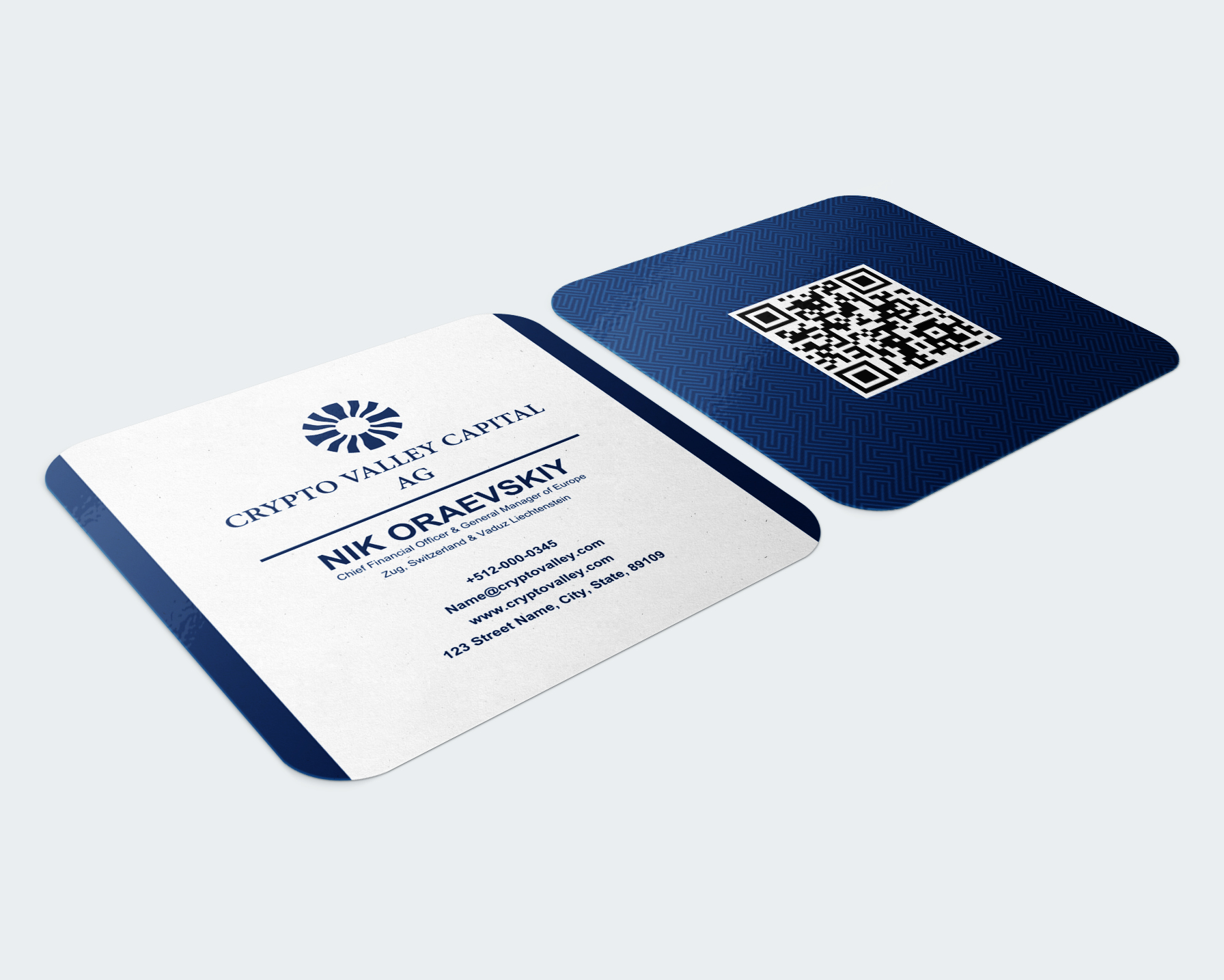 Business Card & Stationery Design Entry 1500842 submitted by blacklotus to the contest for Crypto Valley Capital AG run by PulseBeats