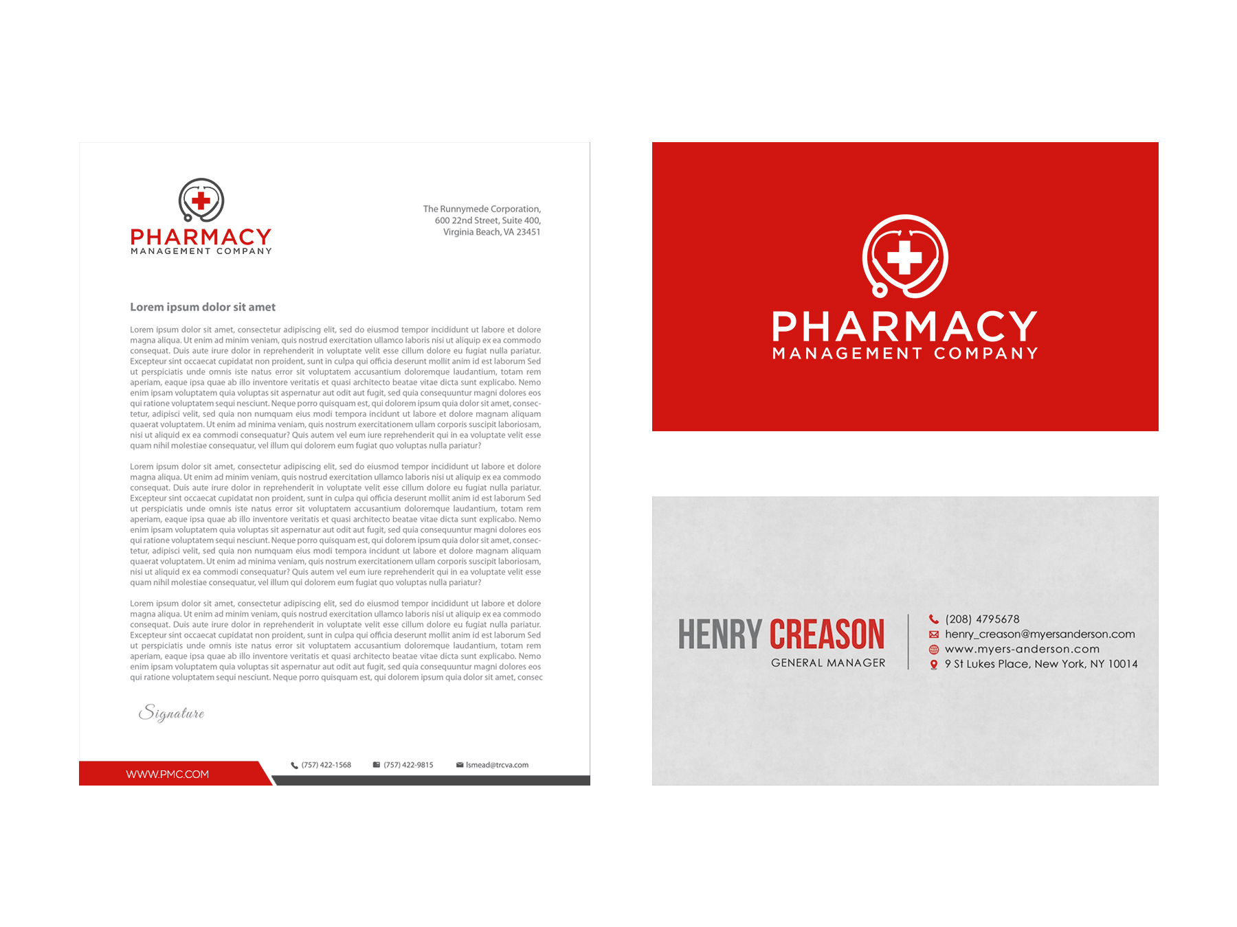 Business Card & Stationery Design Entry 1575994 submitted by Sonia99 to the contest for Pharmacy Management Company run by mcarvallo