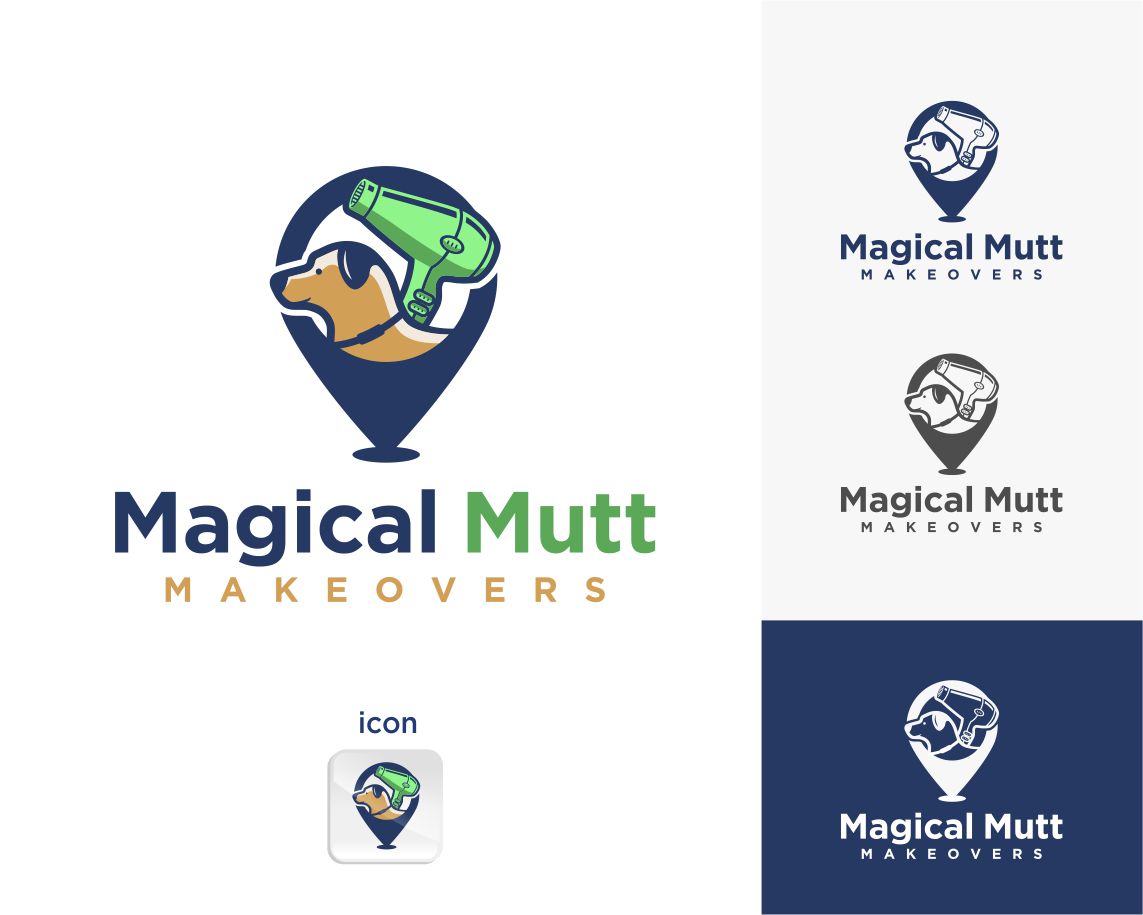 Logo Design Entry 1604795 submitted by logo037 to the contest for Magical Mutt Makeovers  run by ocmuttcuts