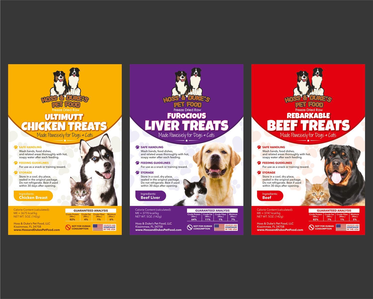 Graphic Design entry 1647176 submitted by neilfurry to the Graphic Design for Hoss & Duke's Pet Food, LLC run by Rhonda2398