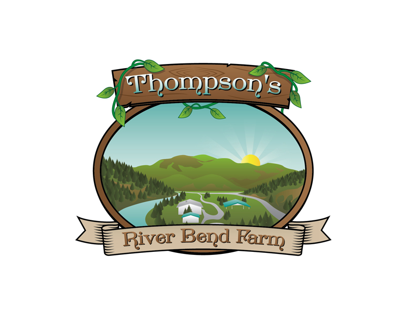 Logo Design Entry 1744634 submitted by sirtwo to the contest for Thompson's River Bend Farm run by hempclint