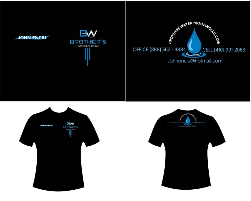 T-Shirt Design Entry 1803547 submitted by rosalina79 to the contest for Brother's Waterproofing LLC run by liviaenciu