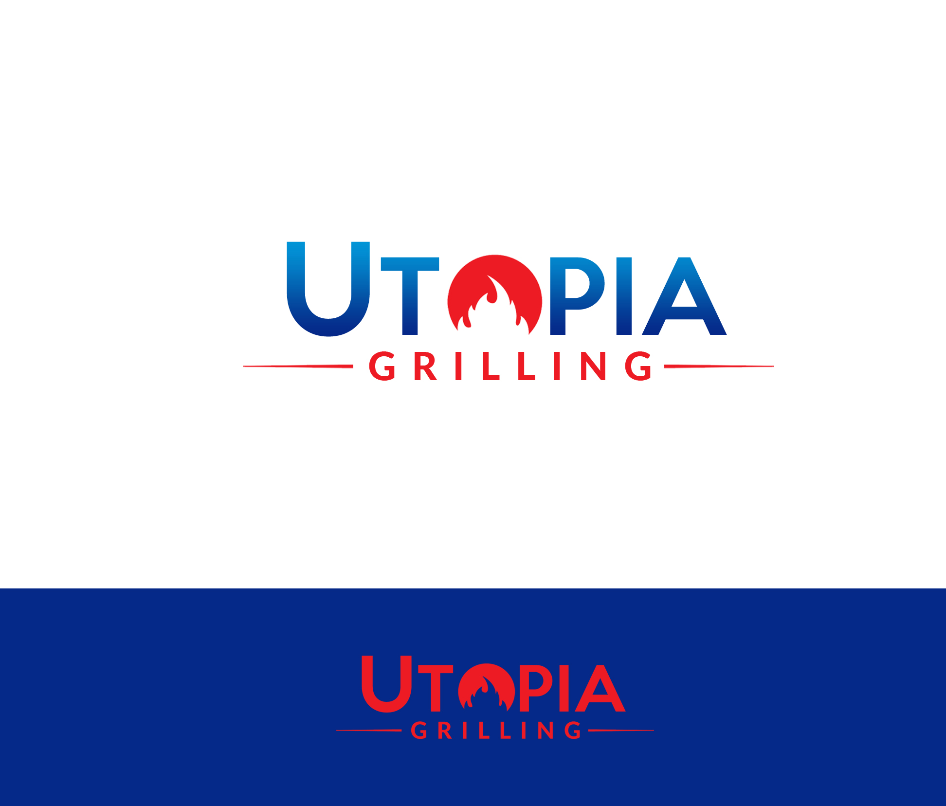 Logo Design entry 1756921 submitted by saga1109 to the Logo Design for Utopia Grilling  run by Julieb8760