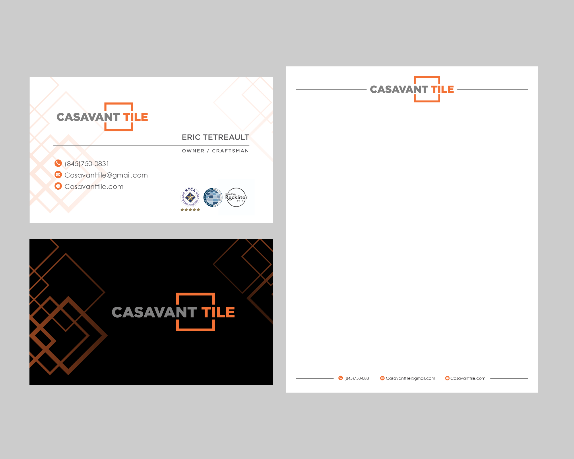Business Card & Stationery Design entry 1776402 submitted by dsdezign to the Business Card & Stationery Design for Casavant Tile run by CasavantTile