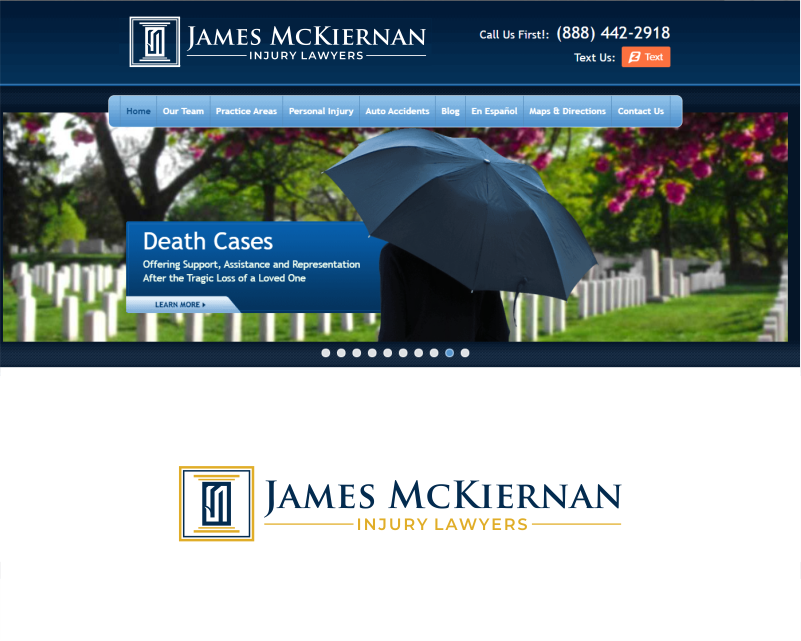 Logo Design Entry 2072890 submitted by Artxus19 to the contest for James McKiernan Injury Lawyers run by jmcklaw