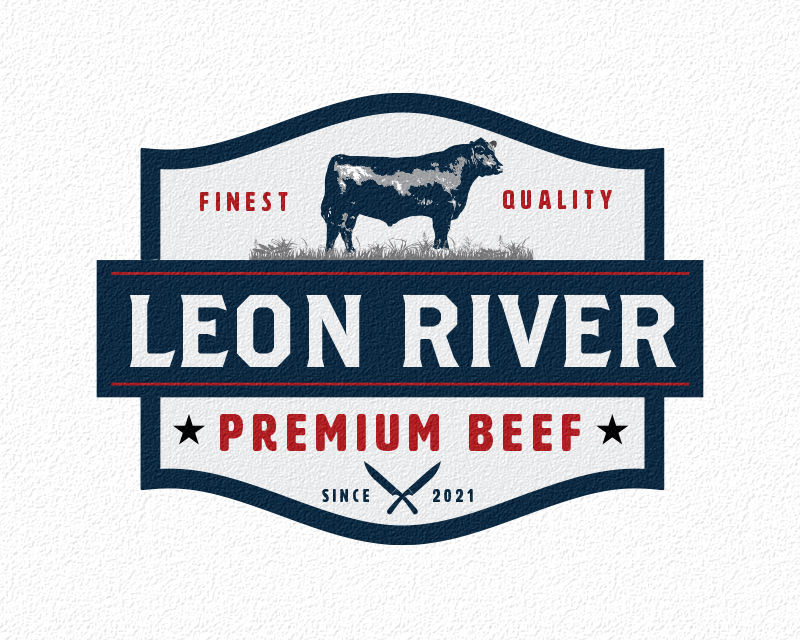 Logo Design Entry 2160527 submitted by Kimbucha1 to the contest for Leon River Premium Beef run by Saengbrock
