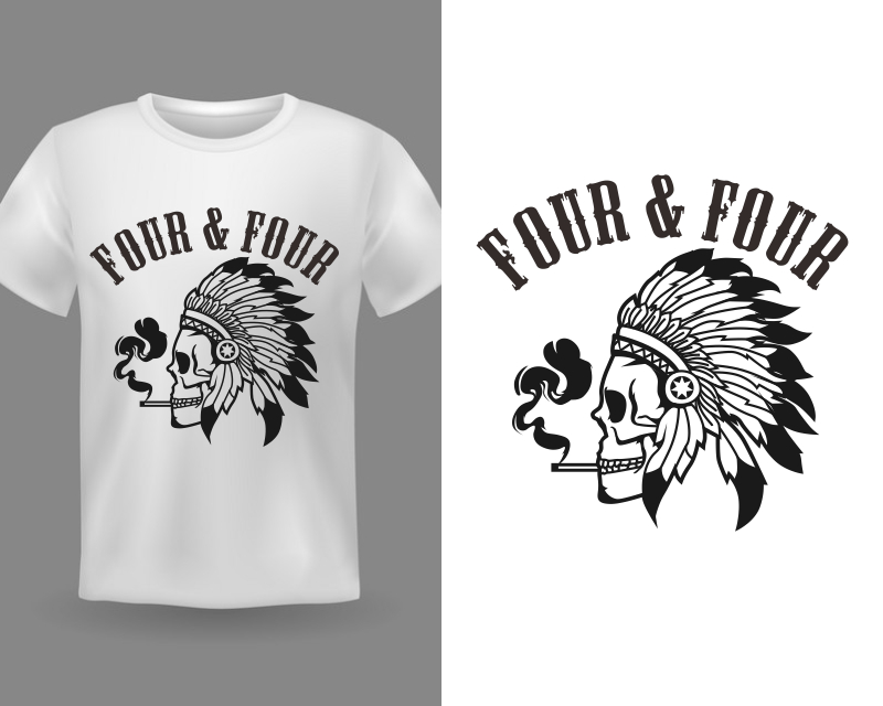 T-Shirt Design Entry 2189153 submitted by Salman to the contest for Four & Four run by Natevid