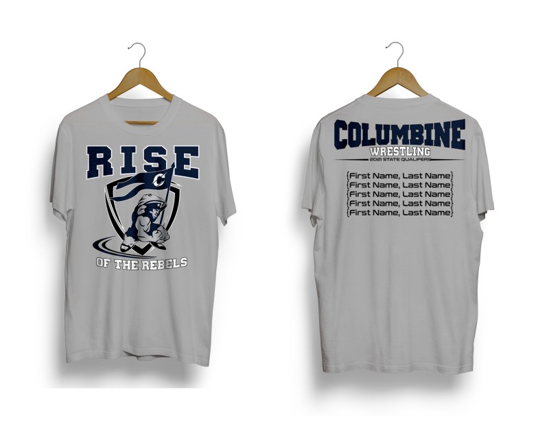 T-Shirt Design entry 2216617 submitted by Bintanglaut27 to the T-Shirt Design for Columbine Wrestling run by Skelevision